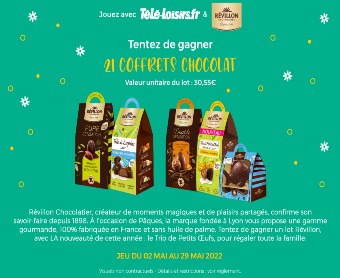 21 coffrets de chocolats Révillon à remporter