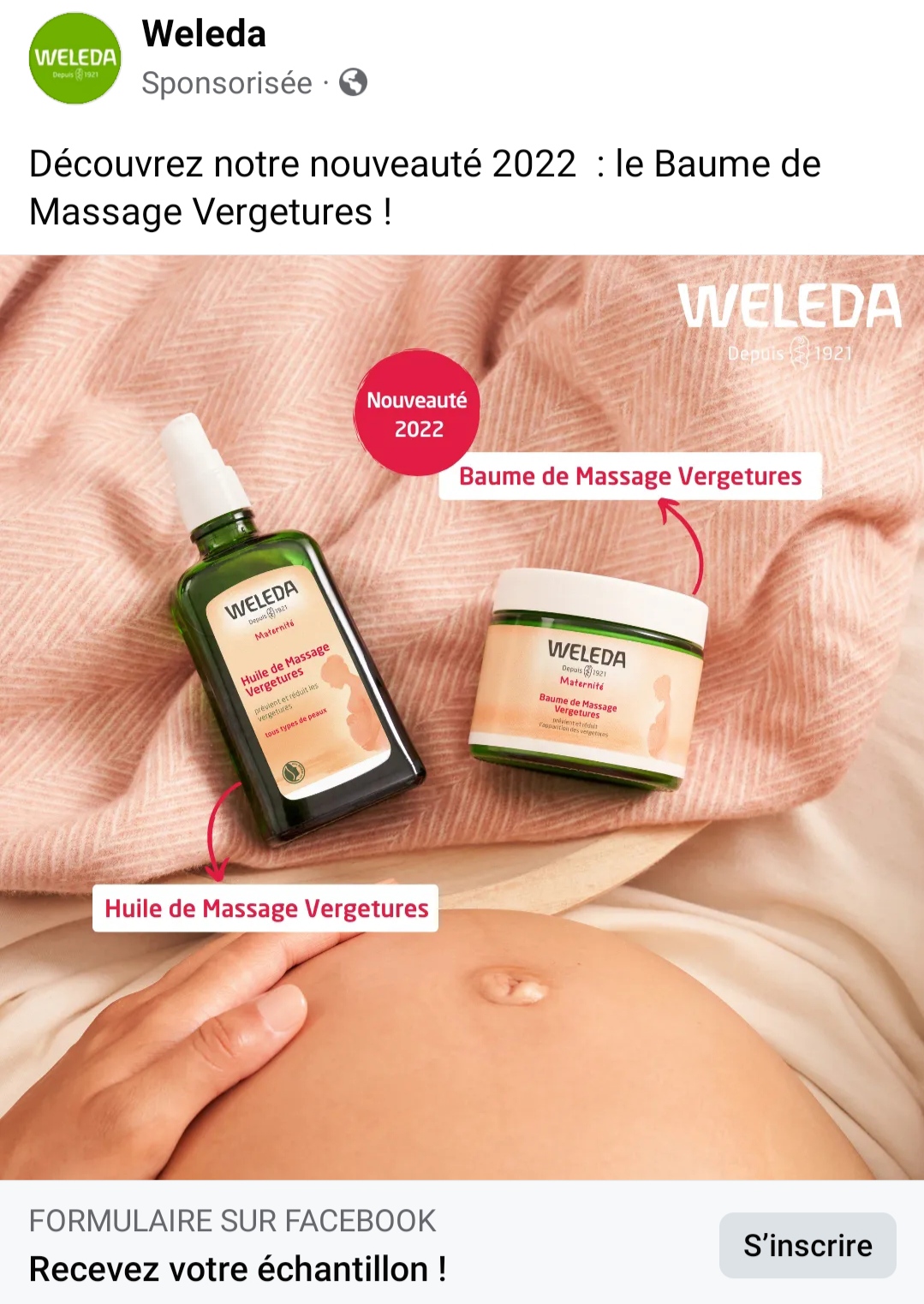 Baume de Massage Vergetures Weleda