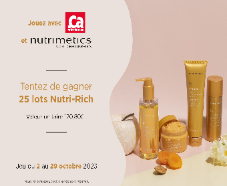 A gagner : 25 coffrets de soins Nutrimetics 