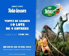 A remporter : 10 lots de 4 entrées pour le PARC ASTERIX