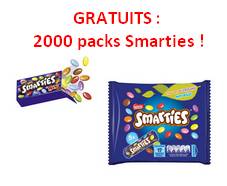 2000 packs gratuits SMARTIES !