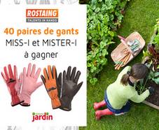 40 paires de gants de jardinage ROSTAING offertes