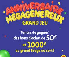 Jeu Auchan : 1000 € à gagner + 10 bons d’achat de 50 € !