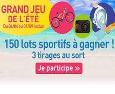 Eu jeu : 150 lots de cadeaux sportifs !