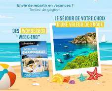 A gagner : Séjour au soleil de 2000 € + coffrets wonderbox