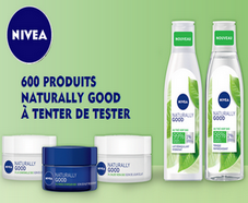 NEW : 600 produits Nivea Naturally Good gratuits à recevoir !