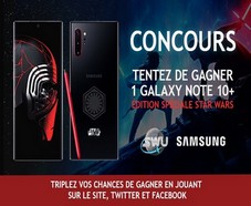 En jeu : Smartphone Galaxy Note10+ édition spéciale Star Wars de 1299€