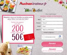 A gagner : 200 cartes cadeaux Auchan de 50€ 