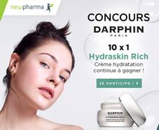 10 crèmes Hydraskin Rich DARPHIN offertes