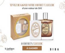 11 coffrets de parfums T.LeClerc offerts