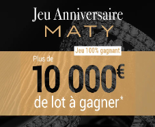 10’000€ de bijoux MATY à gagner !