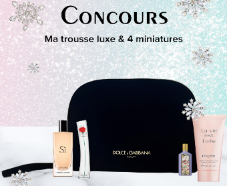 A gagner : 1 trousse Dolce & Gabanna (+ miniatures Lancôme, Kenzo, Armani...)